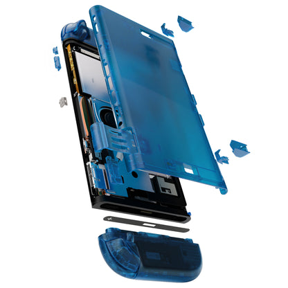 eXtremeRate Nintendo Switch 2対応交換フルセットシェル＆ボタン - デラックス版【クリアブルー】