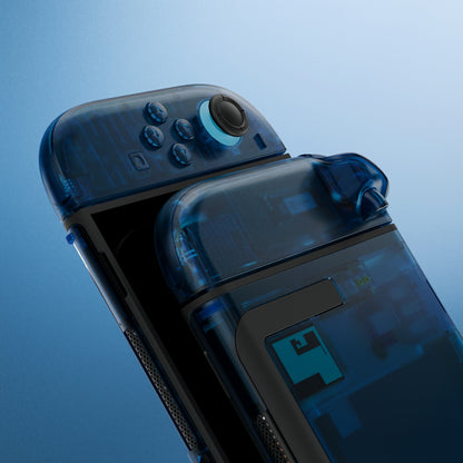 eXtremeRate Nintendo Switch 2対応交換フルセットシェル＆ボタン - デラックス版【クリアブルー】