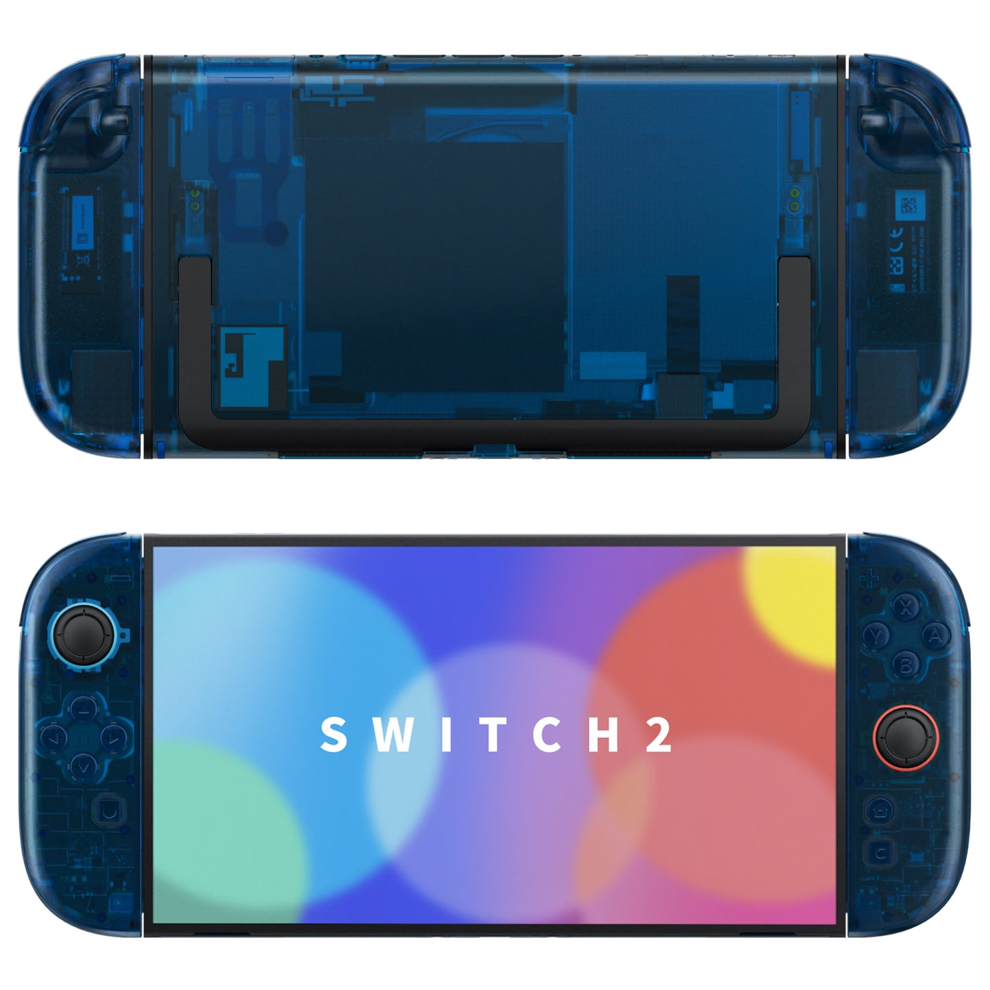 eXtremeRate Nintendo Switch 2対応交換フルセットシェル＆ボタン - デラックス版【クリアブルー】