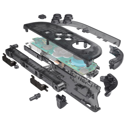 eXtremeRate Nintendo Switch 2対応交換フルセットシェル＆ボタン - デラックス版【クリアブラック】