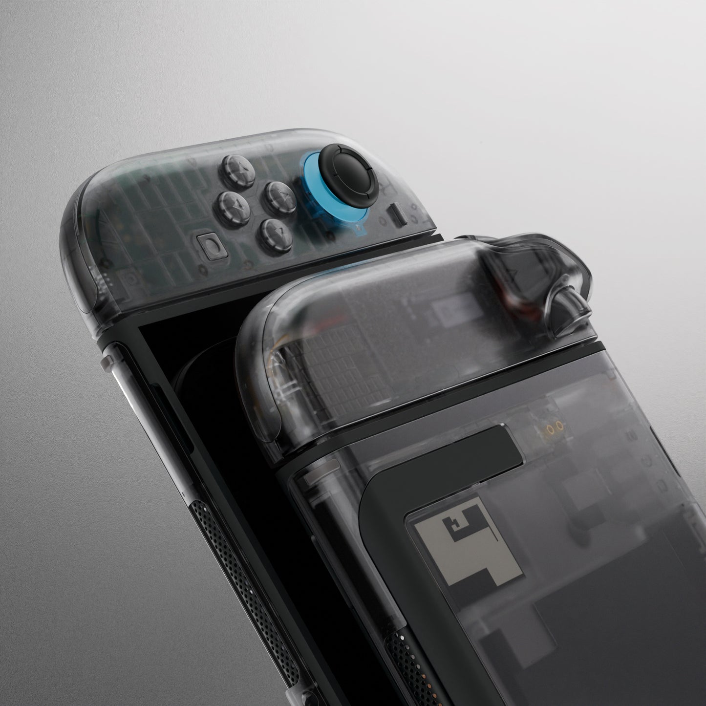 eXtremeRate Nintendo Switch 2対応交換フルセットシェル＆ボタン - デラックス版【クリアブラック】