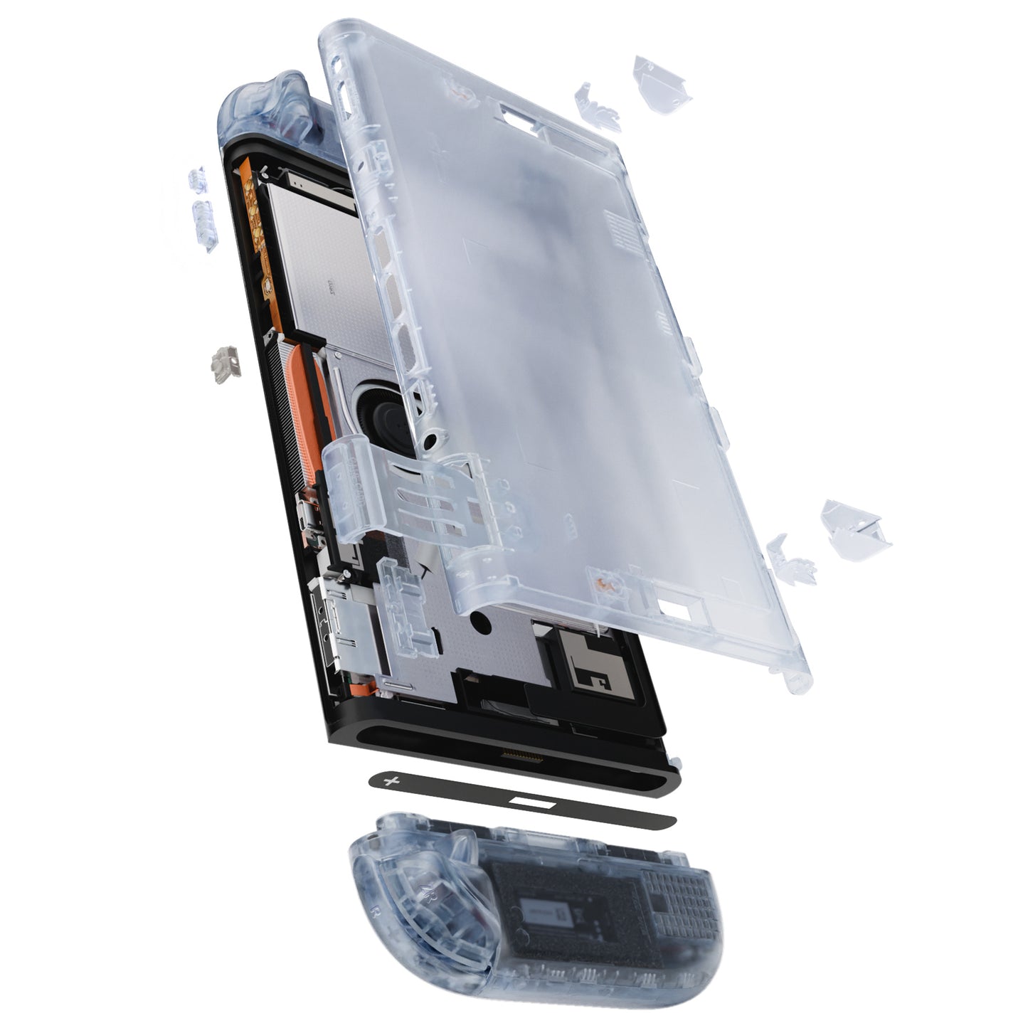 eXtremeRate Nintendo Switch 2対応交換フルセットシェル＆ボタン - デラックス版【クリアグレイシャーブルー】