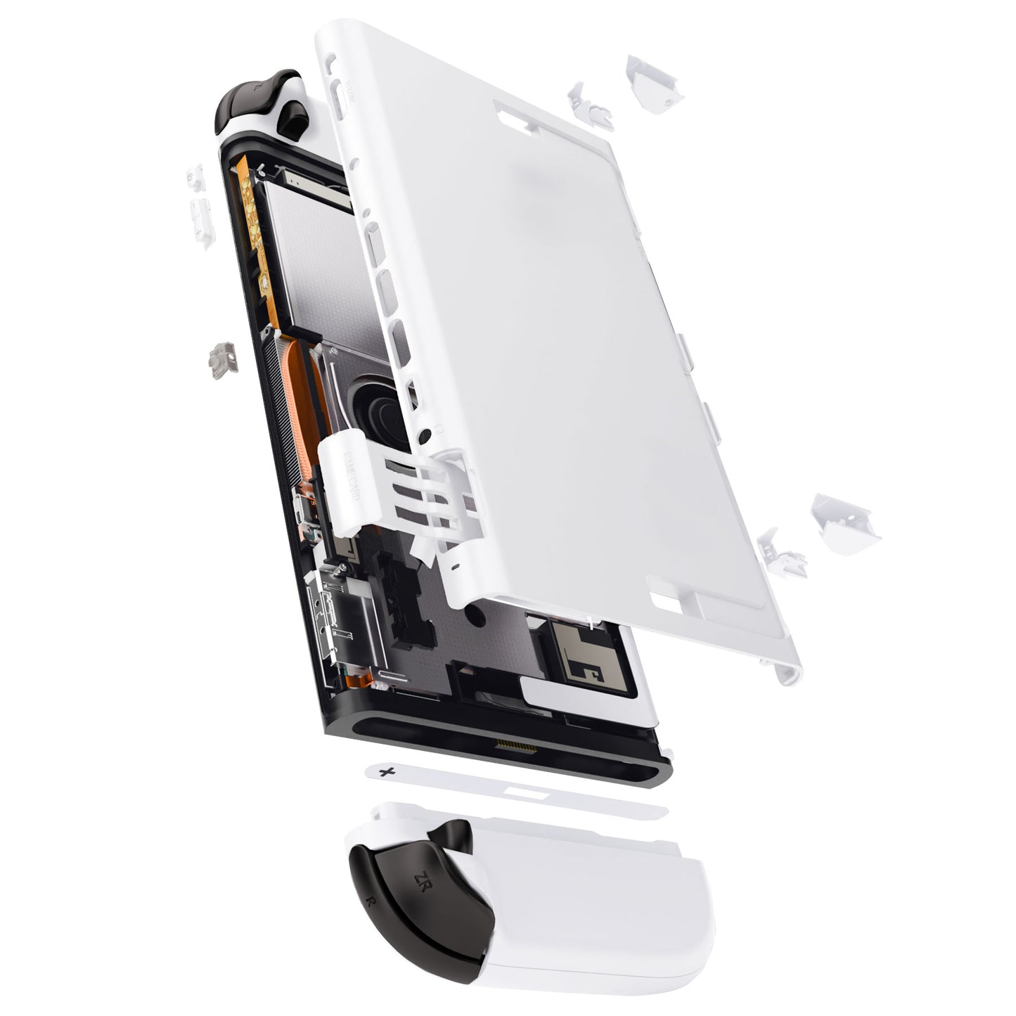 eXtremeRate Nintendo Switch 2対応交換フルセットシェル＆ボタン - デラックス版【ホワイト】