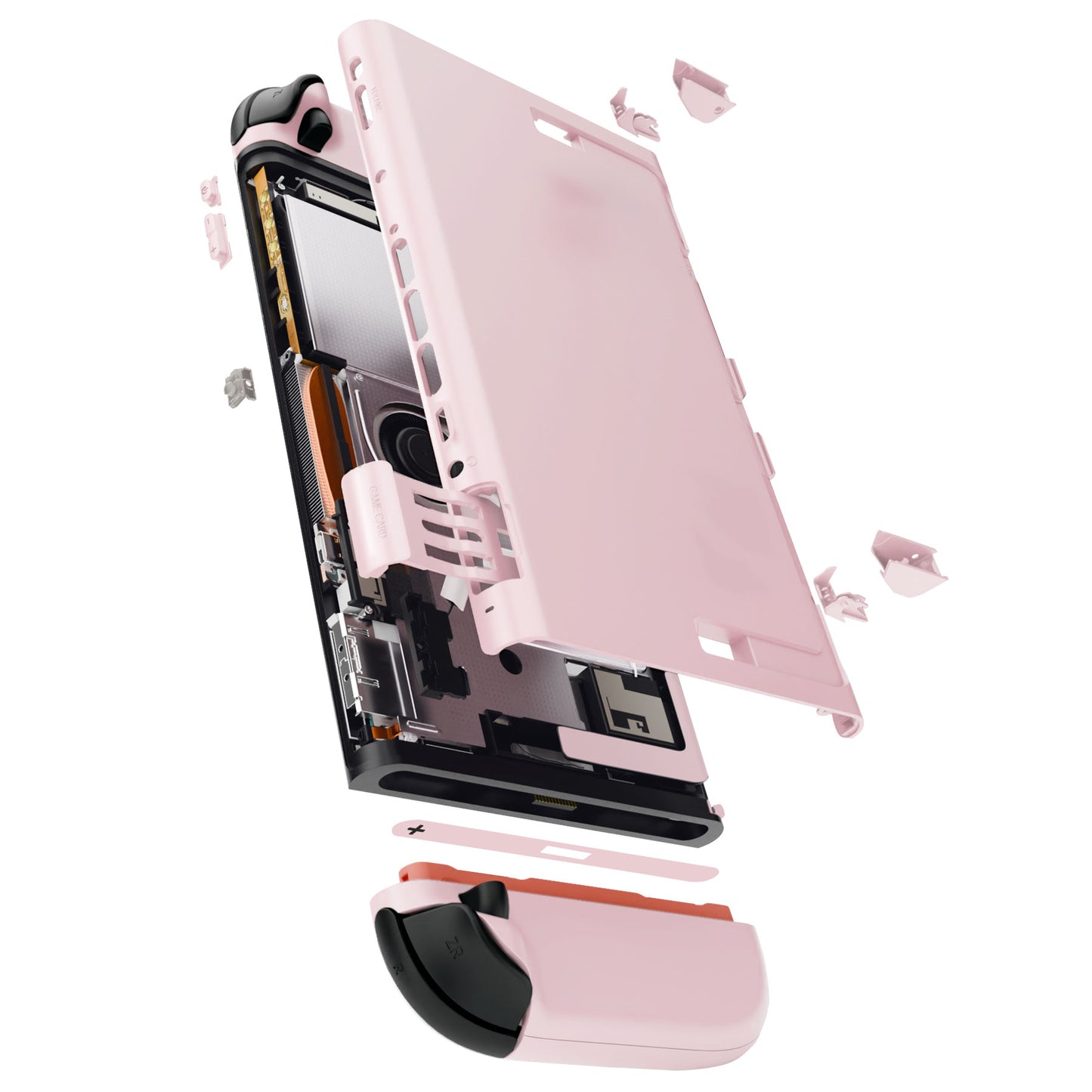 eXtremeRate Nintendo Switch 2対応交換フルセットシェル＆ボタン - エッセンス版【チェリーブロッサムピンク】