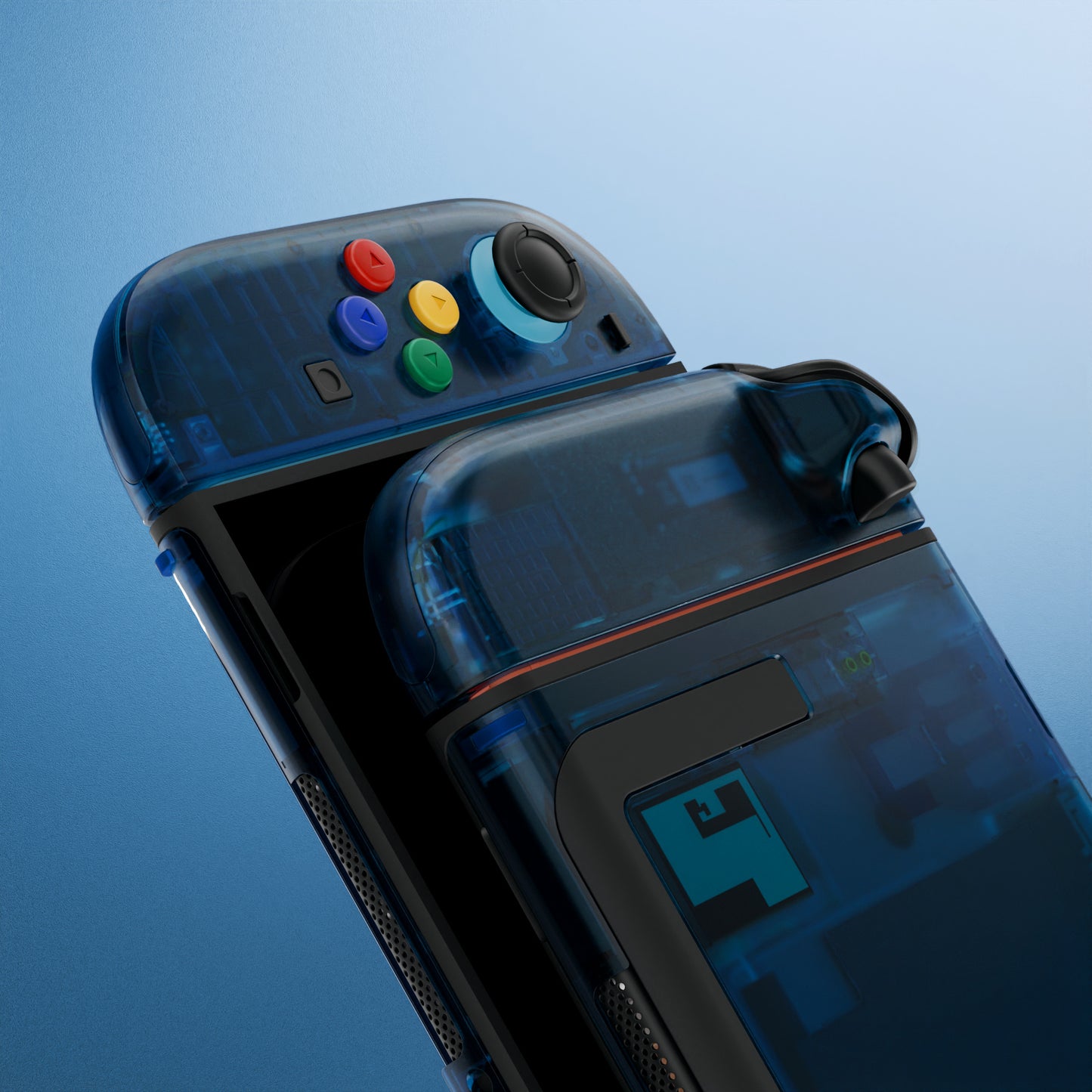 eXtremeRate Nintendo Switch 2対応交換フルセットシェル＆ボタン - エッセンス版【クリアブルー】