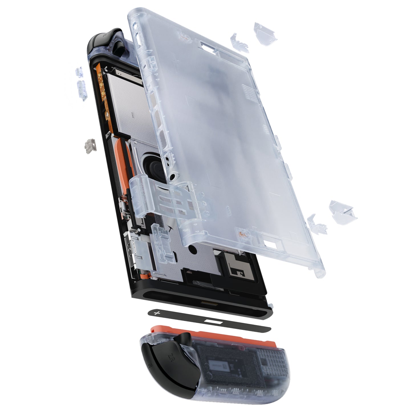 eXtremeRate Nintendo Switch 2対応交換フルセットシェル＆ボタン - エッセンス版【クリアグレイシャーブルー】