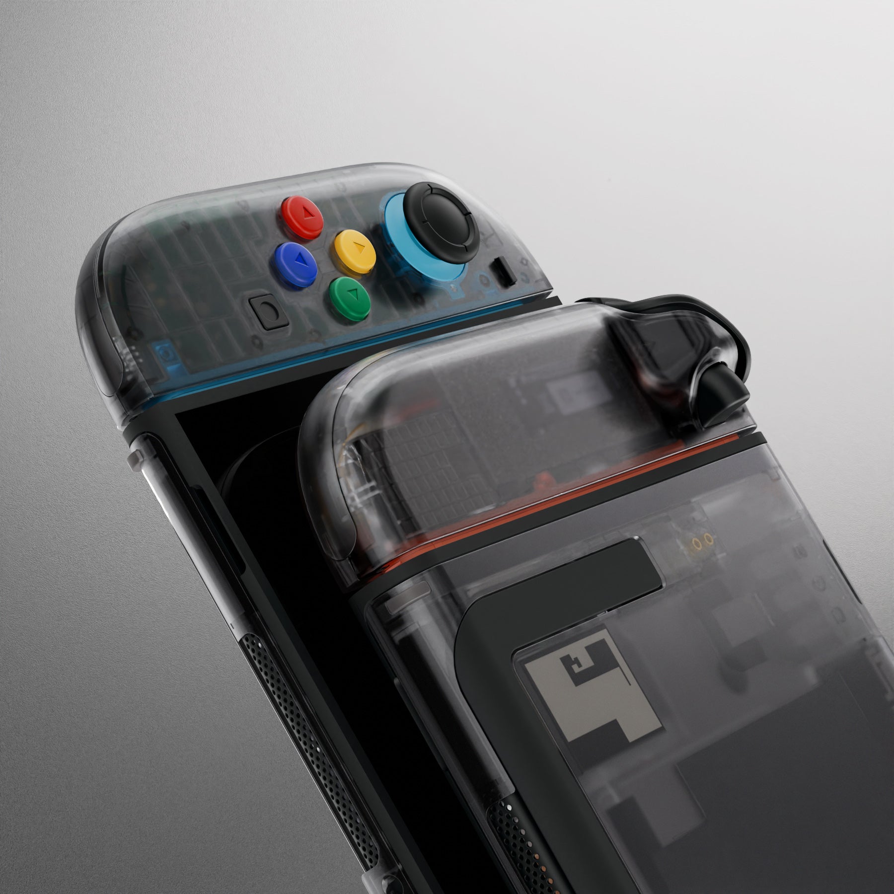 【カスタム】Nintendo Switch本体 クリアブラック Nintendo Switch 本体カバー クリア ハードカバー ケース Joy-Con