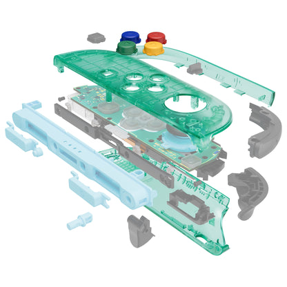 eXtremeRate Nintendo Switch 2対応交換フルセットシェル＆ボタン - エッセンス版【エメラルドグリーン】