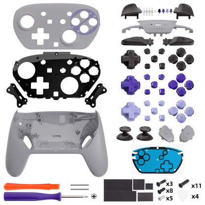 eXtremeRate DIY Replacement Full Set of Shells and Buttons for Nintendo Switch 2 Pro Controller (SNES Style)