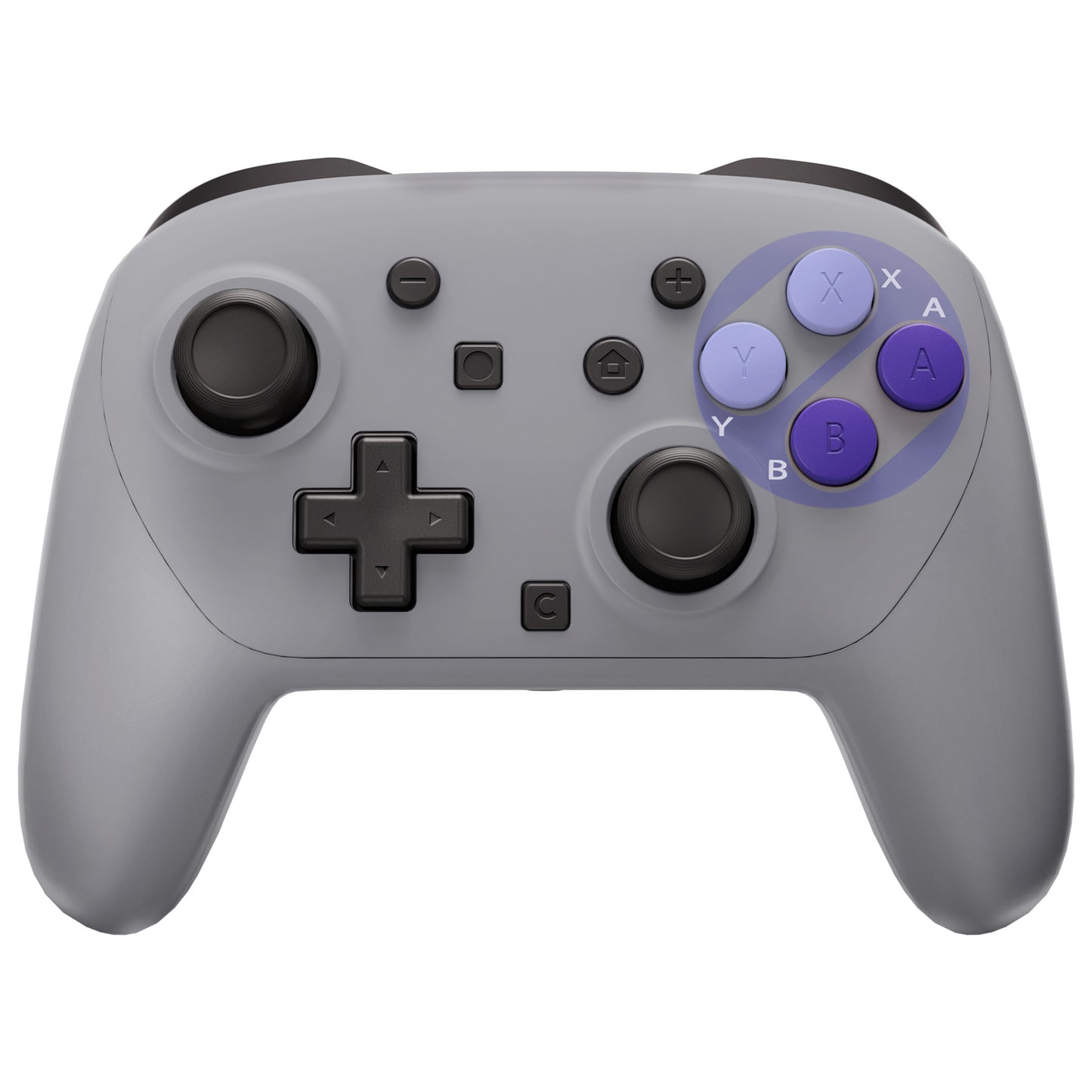 eXtremeRate DIY Replacement Full Set of Shells and Buttons for Nintendo Switch 2 Pro Controller (SNES Style)