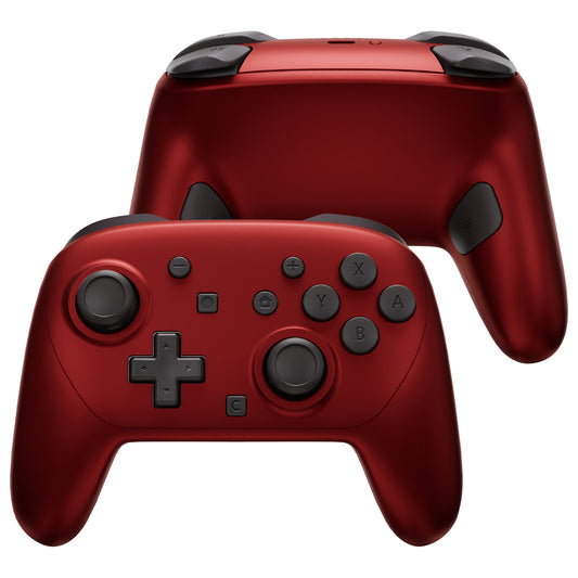 eXtremeRate DIY Replacement Full Set of Shells and Buttons for Nintendo Switch 2 Pro Controller (Scarlet Red)