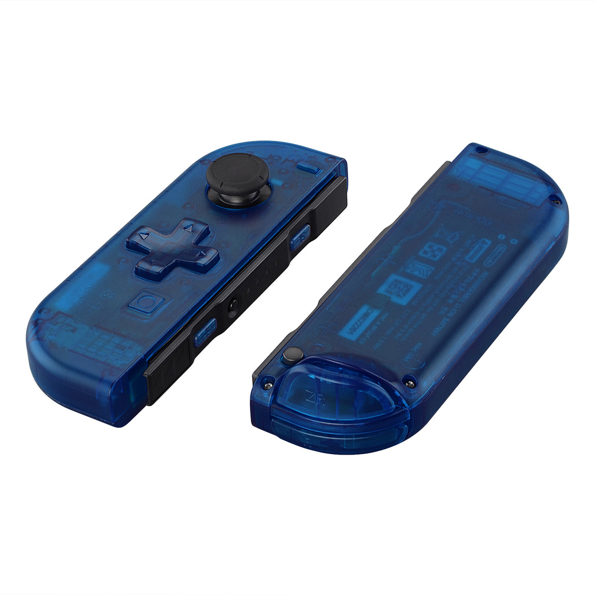 eXtremeRate NS Switch Joy-Con Replacement Full Shell Case with D-Pad Version Buttons (Clear Blue)