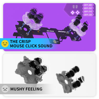 eXtremeRate PS5コントローラーBDM-030/040/050/060対応用カスタム触覚十字キー＆アクションボタンフェイスクリッキーキットV3