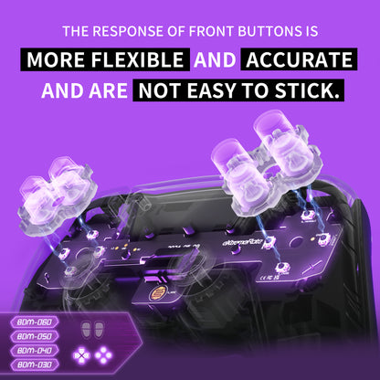 eXtremeRate PS5コントローラーBDM-030/040/050/060対応用カスタム触覚十字キー＆アクションボタンフェイスクリッキーキットV3