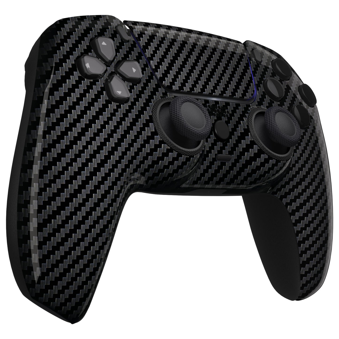 eXtremeRate PS5コントローラーBDM-010/020/030/040/050対応LUNA再設計交換対応用フロントシェル＆タッチパッド【グラファイトカーボンファイバー】