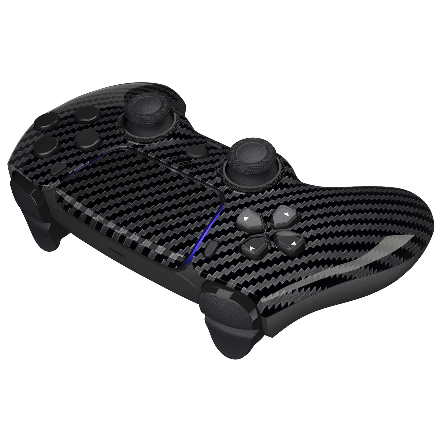 eXtremeRate PS5コントローラーBDM-010/020/030/040/050対応LUNA再設計交換対応用フロントシェル＆タッチパッド【グラファイトカーボンファイバー】