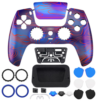 eXtremeRate PS5コントローラーBDM-010/020/030/040/050対応LUNA再設計交換対応用フロントシェル＆タッチパッド【ダマスクス】