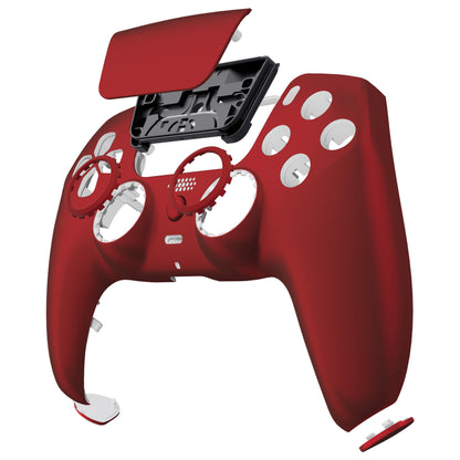 eXtremeRate PS5コントローラーBDM-010/020/030/040/050/060対応LUNA再設計交換対応用フロントシェル＆タッチパッド【スカーレットレッド】