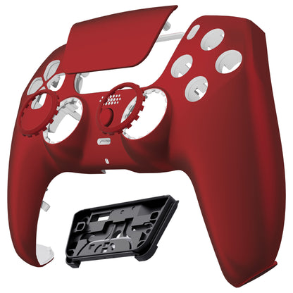 eXtremeRate PS5コントローラーBDM-010/020/030/040/050/060対応LUNA再設計交換対応用フロントシェル＆タッチパッド【スカーレットレッド】