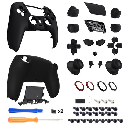 eXtremeRate LUNA Redesigned Replacement Full Shell & Button Set for PS5 Controller BDM-030/040/050 (Black)