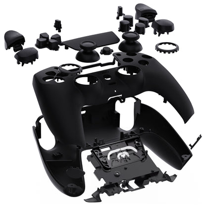 eXtremeRate LUNA Redesigned Replacement Full Shell & Button Set for PS5 Controller BDM-030/040/050 (Black)