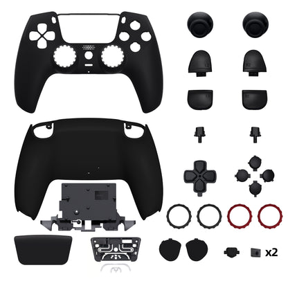 eXtremeRate LUNA Redesigned Replacement Full Shell & Button Set for PS5 Controller BDM-030/040/050 (Black)