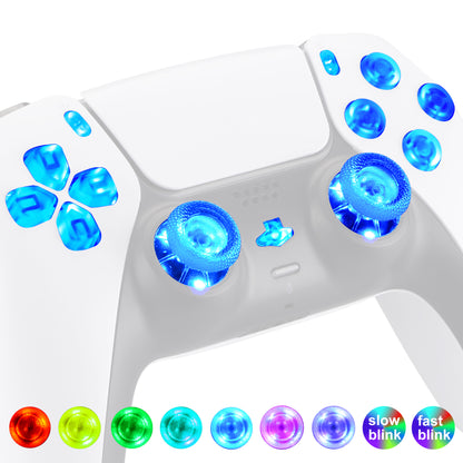 eXtremeRate PS5コントローラーBDM-010/020対応用マルチカラー発光ボタンDTF V3 LEDキット【クリア】
