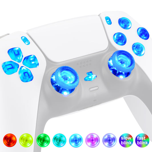 eXtremeRate PS5コントローラーBDM-010/020対応用マルチカラー発光ボタンDTF V3 LEDキット【クリア】