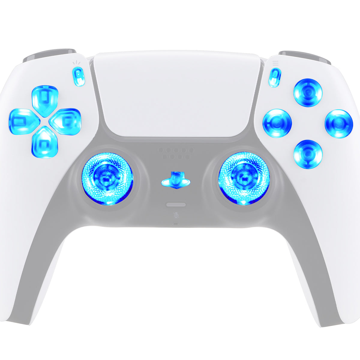 eXtremeRate PS5コントローラーBDM-010/020対応用マルチカラー発光ボタンDTF V3 LEDキット【クリア】