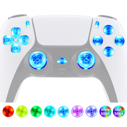 eXtremeRate Multicolor Illuminated Button DTF V3 LED Kit for PS5 Controller BDM-030/040 (Sakura Pink)