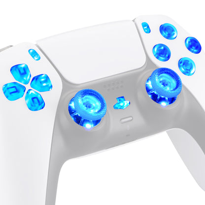 eXtremeRate PS5コントローラーBDM-030/040/050/060対応用マルチカラー発光ボタンDTF V4 LEDキット【クリア】