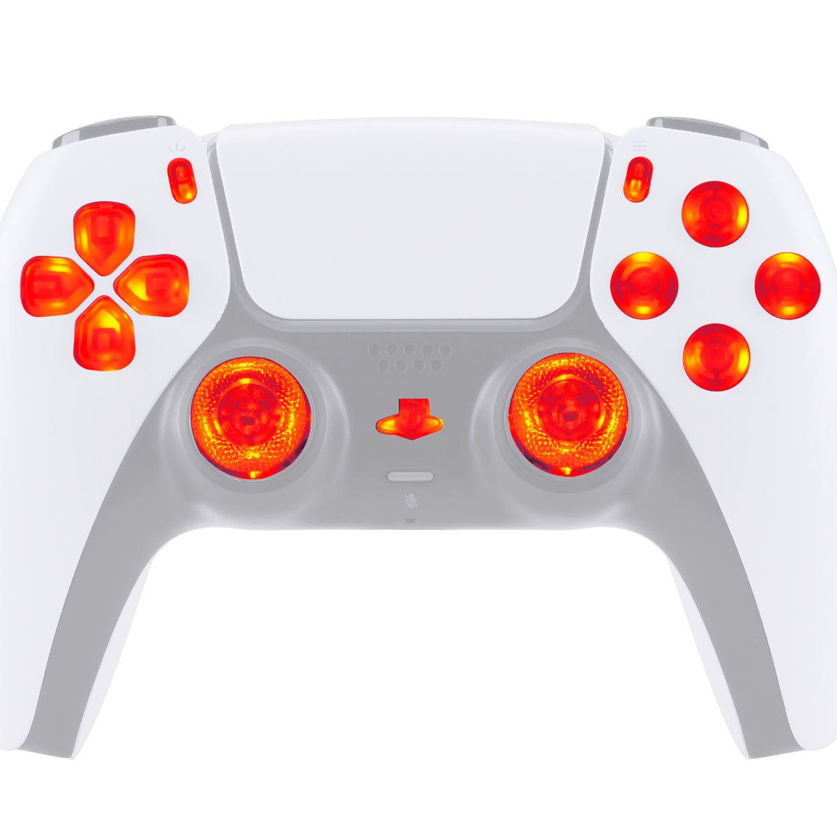 eXtremeRate PS5コントローラーBDM-030/040/050/060対応用マルチカラー発光ボタンDTF V4 LEDキット【クリア】
