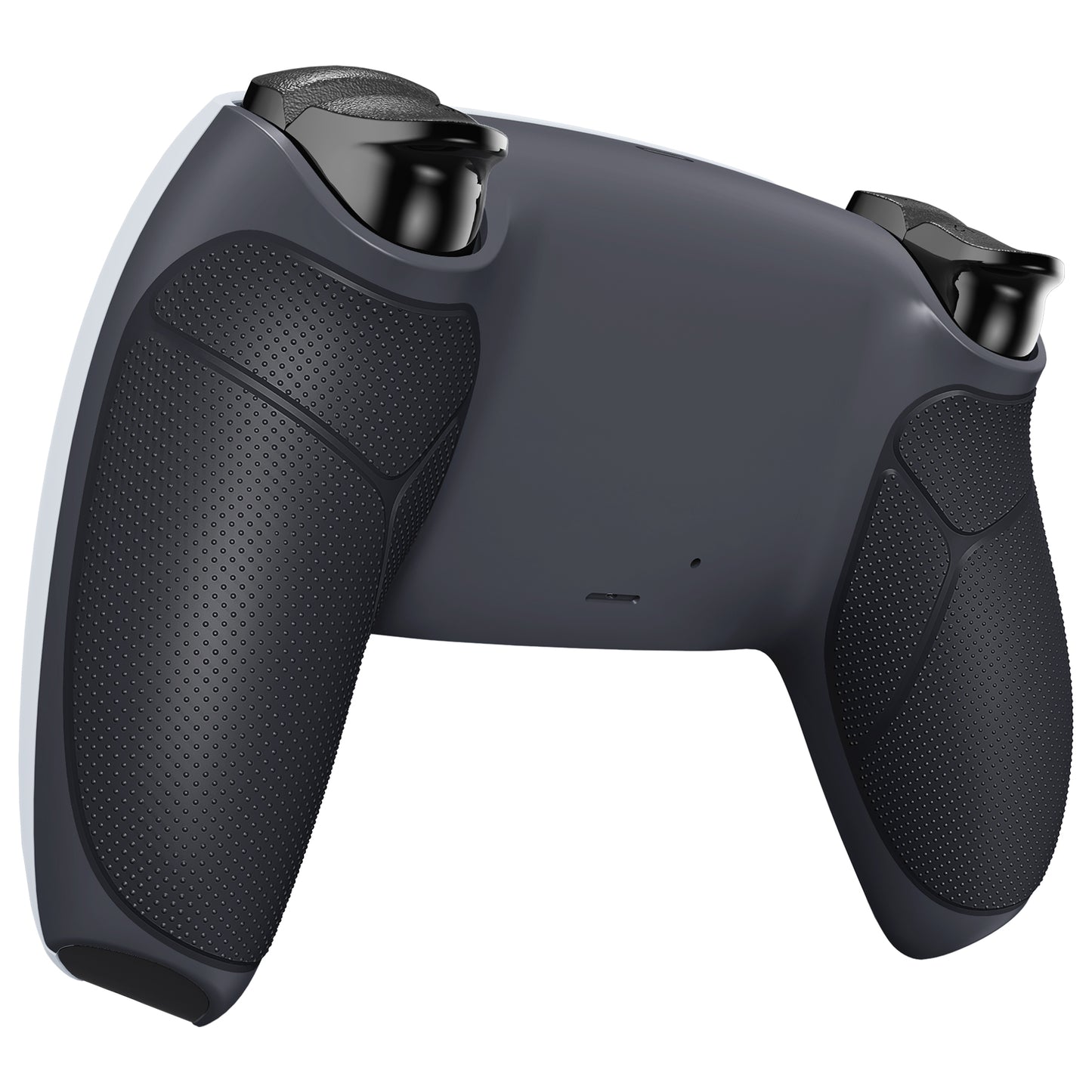 eXtremeRate PS5コントローラーBDM-010/020/030/040/050対応パフォーマンスグリップ交換対応用バックハウジングボトムシェル【ラバー付き灰白&クラシックグレー】
