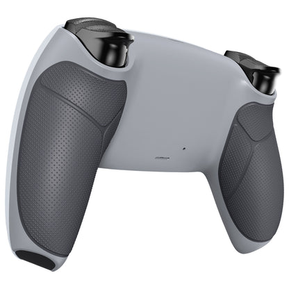 eXtremeRate PS5コントローラーBDM-010/020/030/040/050対応パフォーマンスグリップ交換対応用バックハウジングボトムシェル【ラバー付き灰白&クラシックグレー】