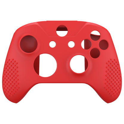 eXtremeRate PlayVital Xbox One X&Sコントローラー用滑り止め保護シリコンケースサムグリップキャップ付き【レッド】