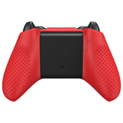 eXtremeRate PlayVital Xbox One X&Sコントローラー用滑り止め保護シリコンケースサムグリップキャップ付き【レッド】
