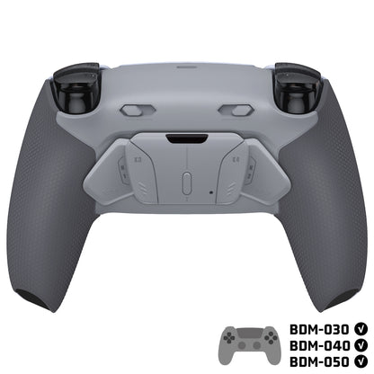 eXtremeRate PS5コントローラーBDM-030/040/050対応用RISE4 Plus MAXバックパドルキット、クリッキートリガーストップ＆ラバーグリップ付き【灰白&クラシックグレー】