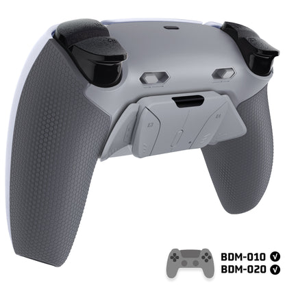 eXtremeRate PS5コントローラーBDM-010/020対応用RISE4 Plus MAXバックパドルキット、クリッキートリガーストップ＆ラバーグリップ付き【灰白&クラシックグレー】