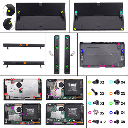 eXtremeRate Nintendo Switch OLED & Joy-Con Repair Tools, Tri-Wing Screwdriver, Phillips Head Screwdriver, Tweezers, Shell Opening Tool, and Screw Kit [NSAR0155]