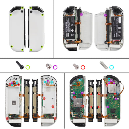 eXtremeRate Nintendo Switch OLED & Joy-Con Repair Tools, Tri-Wing Screwdriver, Phillips Head Screwdriver, Tweezers, Shell Opening Tool, and Screw Kit [NSAR0155]