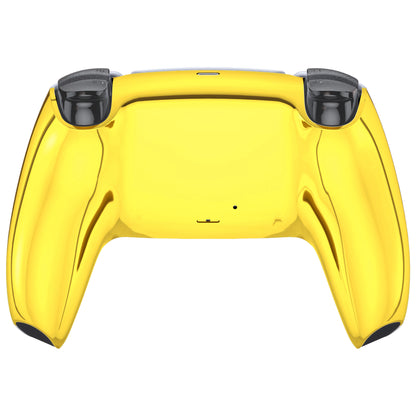 eXtremeRate PS5コントローラーBDM-010/020/030/040/050対応交換対応用バックハウジングボトムシェル【クロームゴールド】