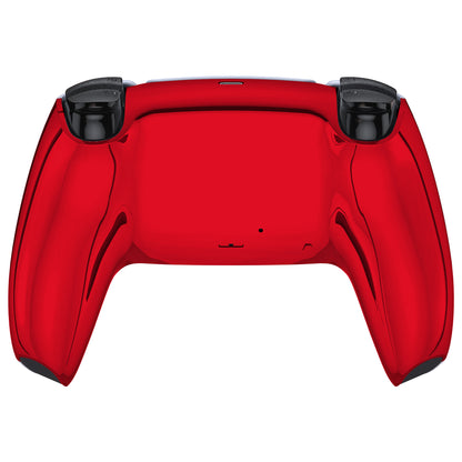 eXtremeRate PS5コントローラーBDM-010/020/030/040/050対応交換対応用バックハウジングボトムシェル【クロームレッドグロッシー】