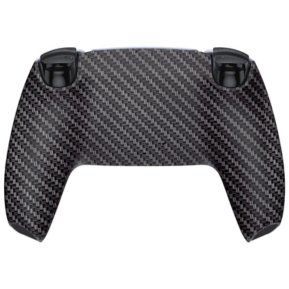 eXtremeRate PS5コントローラーBDM-010/020/030/040/050対応交換対応用バックハウジングボトムシェル【ブラックシルバーカーボンファイバー】