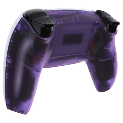 eXtremeRate PS5コントローラーBDM-010/020/030/040/050対応交換対応用バックハウジングボトムシェル【クリアパープル】