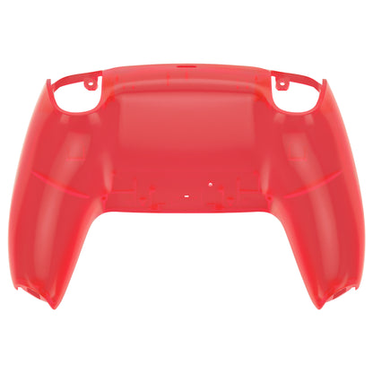eXtremeRate PS5コントローラーBDM-010/020/030/040/050対応交換対応用バックハウジングボトムシェル【クリアレッド】