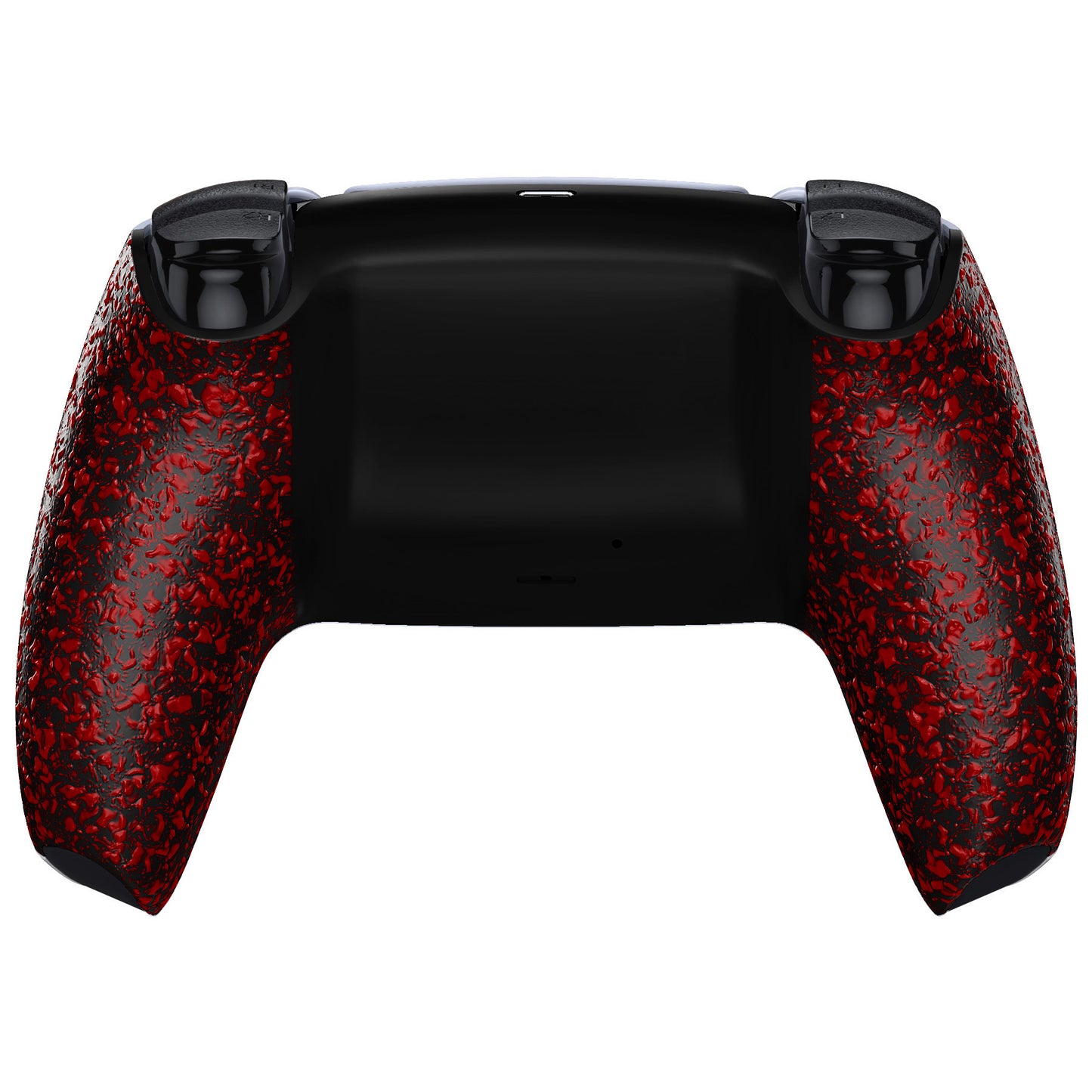 eXtremeRate PS5コントローラーBDM-010/020/030/040/050対応交換対応用バックハウジングボトムシェル【テクスチャー・赤色】