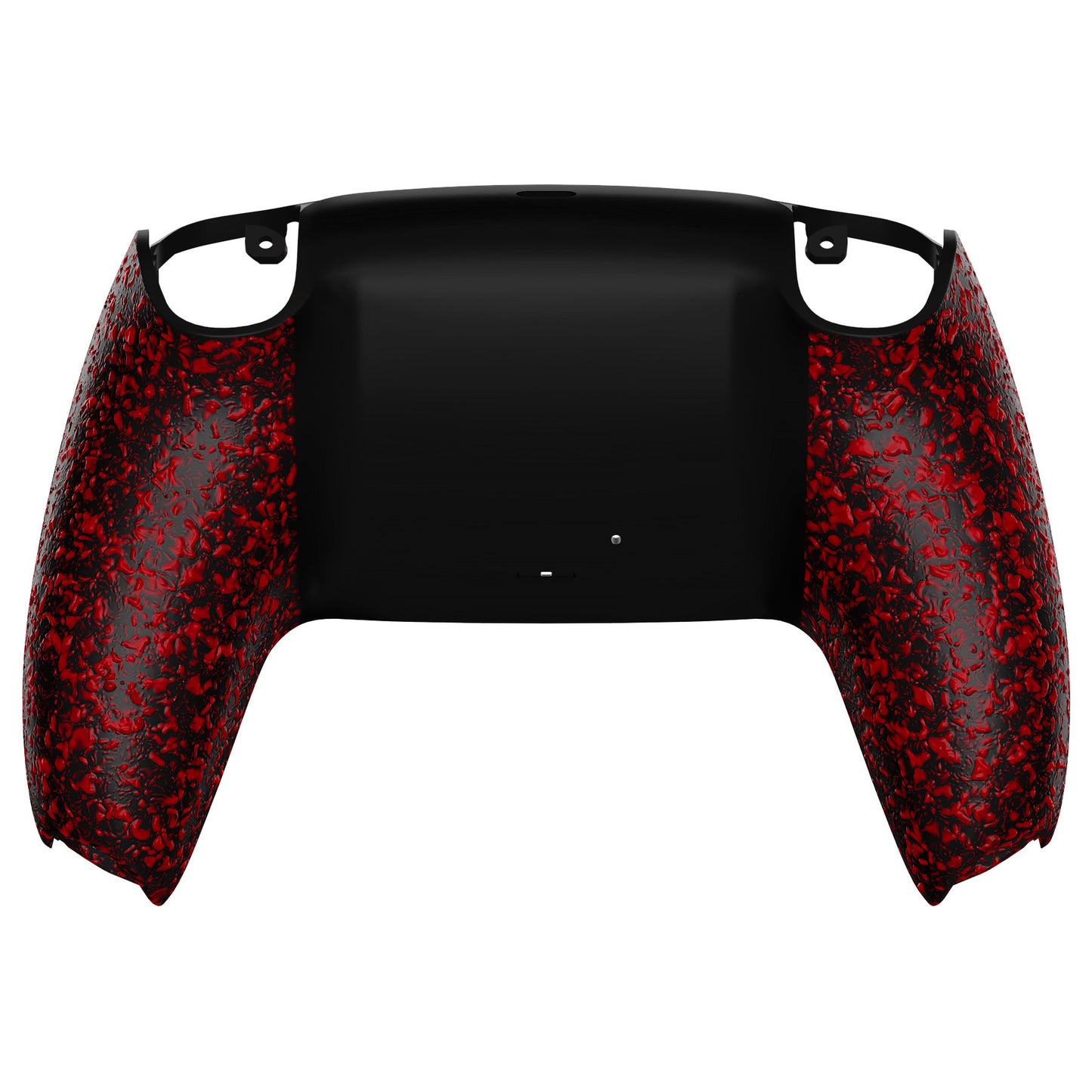 eXtremeRate PS5コントローラーBDM-010/020/030/040/050対応交換対応用バックハウジングボトムシェル【テクスチャー・赤色】