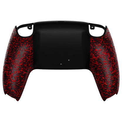 eXtremeRate PS5コントローラーBDM-010/020/030/040/050対応交換対応用バックハウジングボトムシェル【テクスチャー・赤色】