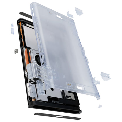 eXtremeRate Nintendo Switch 2コンソール対応交換バックプレート - キックスタンドなし【クリアグレイシャーブルー】