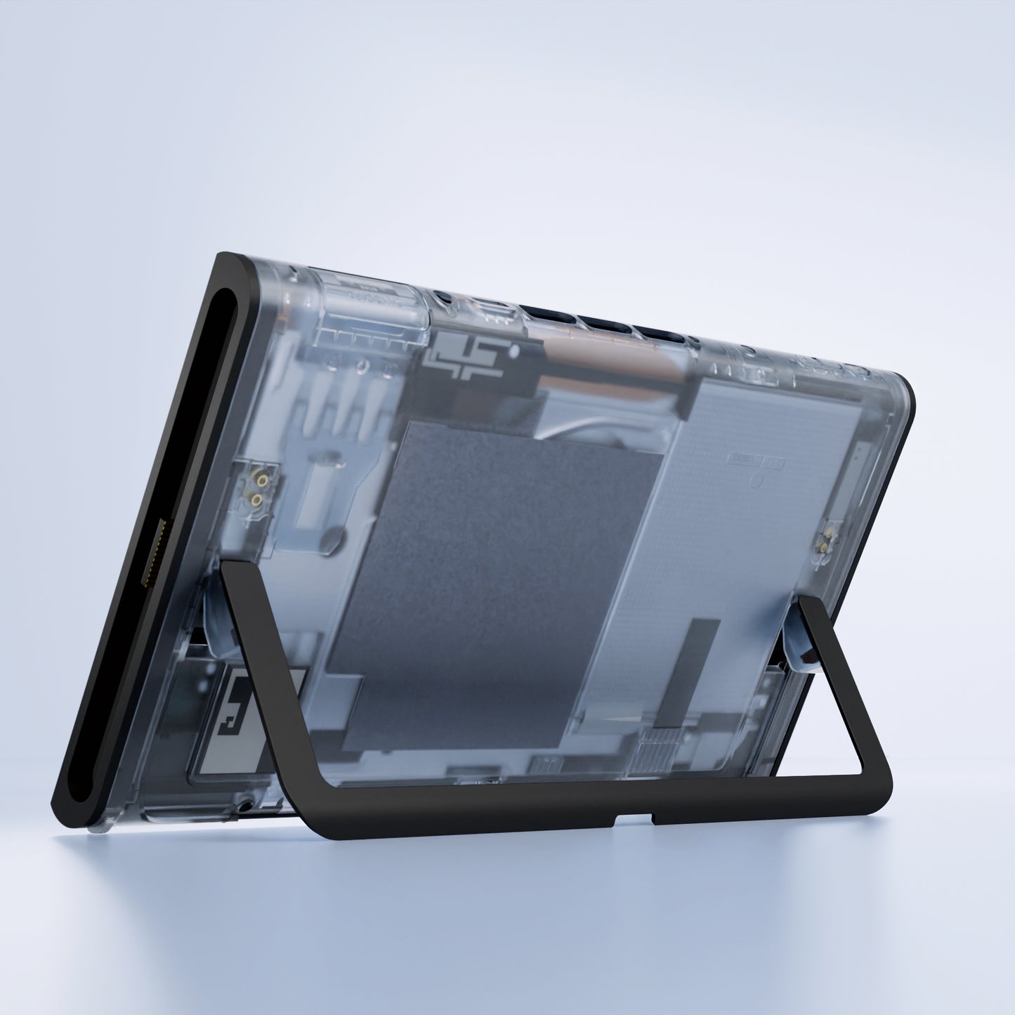 eXtremeRate Nintendo Switch 2コンソール対応交換バックプレート - キックスタンドなし【クリアグレイシャーブルー】